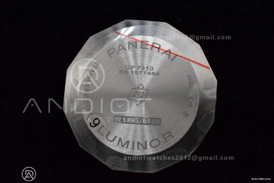 P.9010 PAM1312 Black TimelessDesign Clone Edition Dial SBF Leather Best Strap on 1:1 Black 440 0517